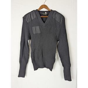 Citadel Wool Sweater Mens 40 Black Police Military Uniform Pullover Tactical